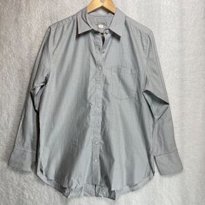 Outerknown Gray Striped Button Down Shirt